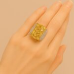 yellow cubic zirconia ring