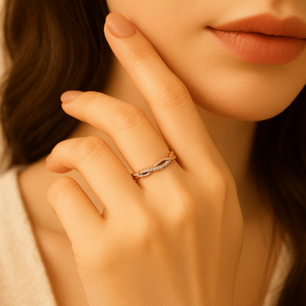 twisted band engagement ring