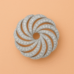 silver flower stud earrings