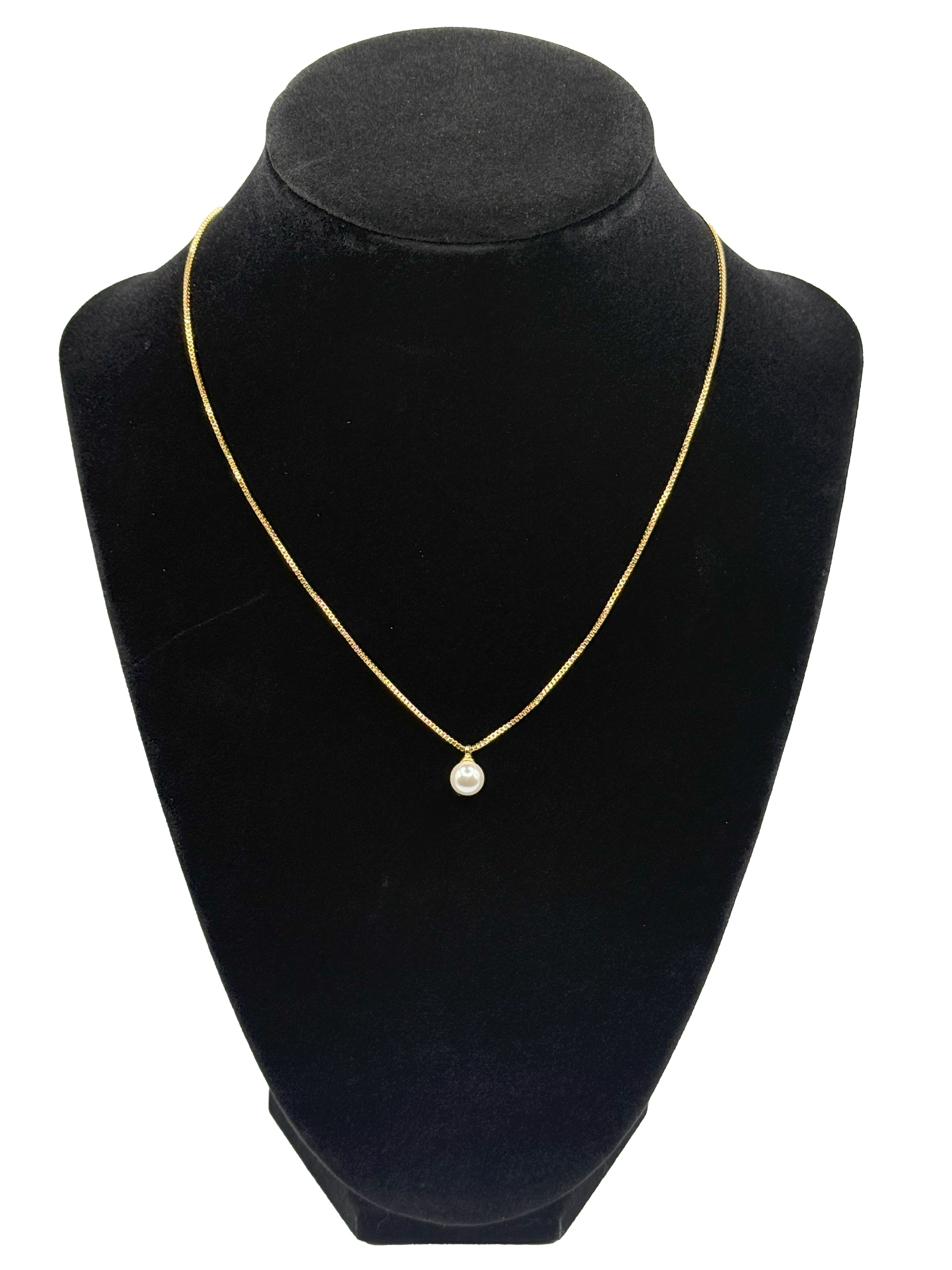 Dainty Pearl Drop Earrings & Necklace : Silver Plated CZ Bridal Jewelry set