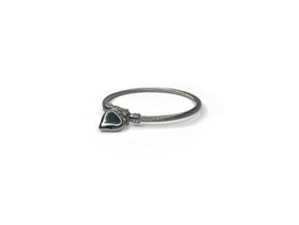 18K Gold Stainless Steel Heart Pendant Bangle Bracelet | Charm Bracelet for Men & Women | Stylish And Durable Jewelry Gift
