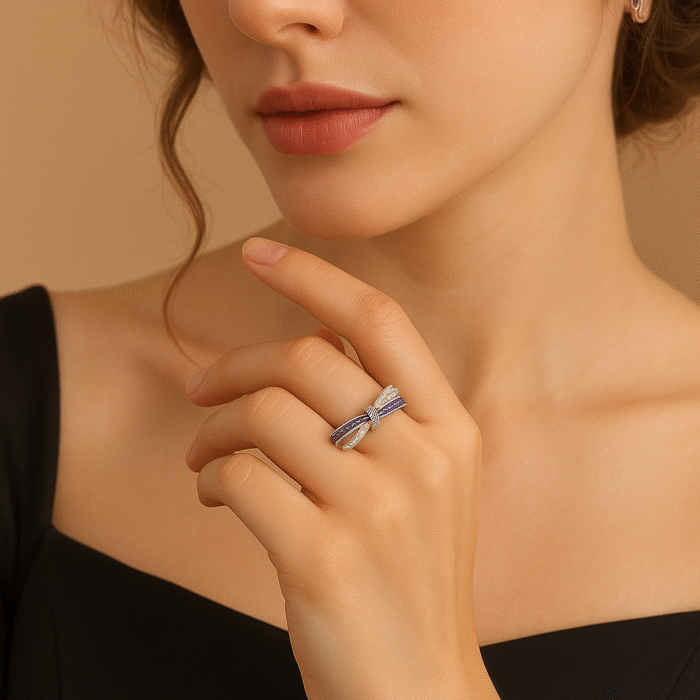 double band engagement ring